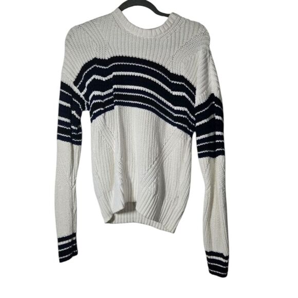 LUCKY💗BRAND Colorblock Knit Boatneck Pullover Sweater Blue/Black - Picture 1 of 5